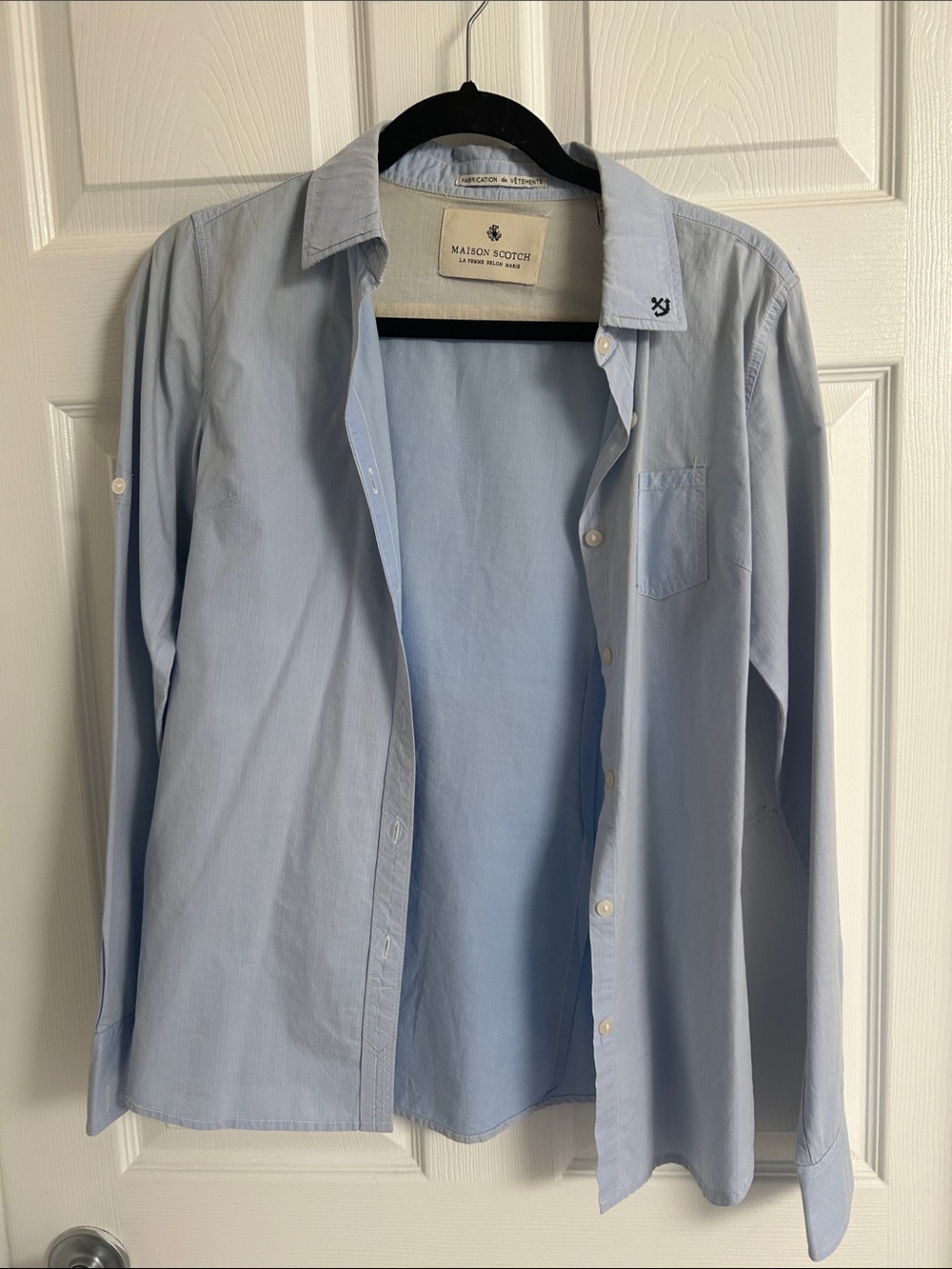 Scotch & Soda Light Blue women’s Casual Button-Down Shirt